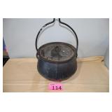 Vintae Black Metal Hanging Pot