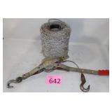 Roll of 4 Prong Barbed Wire / Come A Long