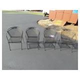Four Wrought Iron Patio Chairs