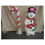Frostie The Snowman / Candy Cane Blow Molds