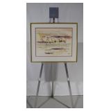 Alfred Birdsey Harbour Landscape Watercolour