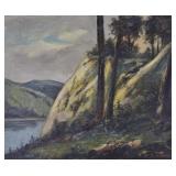 Roland Weber Untitled Landscape Oil On Board