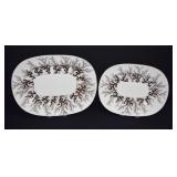Coalport Brown Tree Platters - 2 pcs