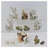 Mixed Rabbit Figurines & Decor Lot