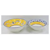 Italian Pottery Serving Bowls Pair