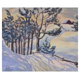 Jean Murray Crozier Winter Landscape at Dusk