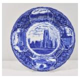 English Blue Transferware London Ontario Plate