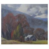 Robert Hubbard Oil On Board Rural Landscape