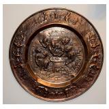 Embossed Copper Wall Charger Decorative Plate