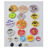 20 Pc Vintage Advertising Button Lot