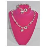 Chunky Link Necklace & Bracelet Set 18'/8'