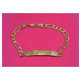 Elephant Link Bracelet Gold Tone