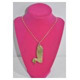 Duck Pocket Knife Pendant Necklace GF