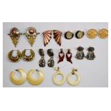Vintage Statement Earrings Lot 10prs