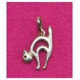 14K Gold Cat Pendant