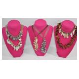 6 Shell & Plastic Statement Necklaces