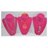 5pc Fashion Statement Necklace Lot