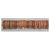 50+ Red & Gold Tone Bangle Bracelets