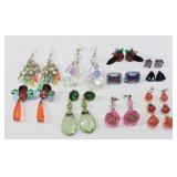 Colorful Earrings Lot 10 Pairs Mix