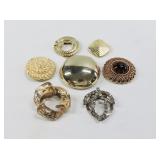 Vintage Scarf Clips Lot 7 pcs