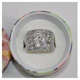 Diamond Cluster Ring Size 6 (100+ Stones)