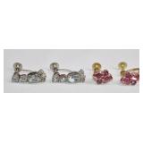 Coro Vintage Rhinestone Screwback Earrings