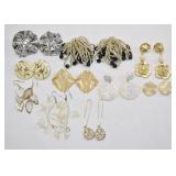 Vintage Statement Earrings Lot 10 pcs