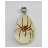 Spider in Resin Pendant w Bail