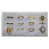 12 Pc Fashion Ring Lot Mixed Styles