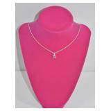 Sterling Amethyst Pendant on 18' Chain