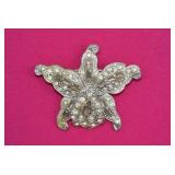 Vintage Rhinestone Flower Brooch