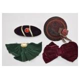 Vintage Velvet Barrettes Lot of 4