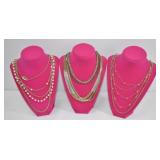 4 Multi-Strand Fashion Necklaces