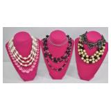 6 Statement Fashion Necklaces Lot