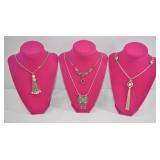 4pc Vintage Style Pendant Necklace Lot