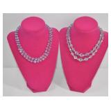 2 Crystal Glass Beaded Necklaces