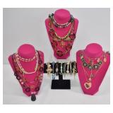 18pc Fashion Jewelry Necklaces & Bracelets