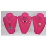 9 Pc Fashion Necklace Lot