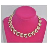 Coro Gold Tone Rhinestone Necklace 18'