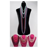Assorted Bead Necklace Lot Multicolor