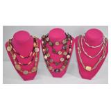 6pc Wood Bead Necklace Lot