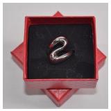 18K GE Swirl Design Ring Sz 5