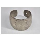 Silver Plate Egyptian Cuff Bracelet