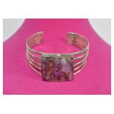 Stone Inlay Cuff Bracelet