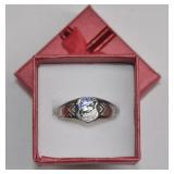 800 Silver Estonia Lions Ring Sz 7.75