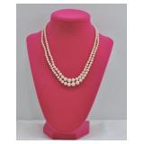 Vintage 2-Strand Genuine Pearl Necklace