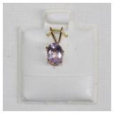 10KT Gold Filled Amethyst Pendant