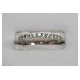 Sterling CZ Eternity Band Sz 7