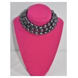 Monet Black Bead Multi Strand Necklace