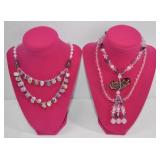 2pc Decorative Glass Bead Necklaces